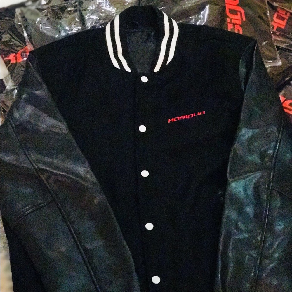 Kasigua wool with leather sleeves Jacket